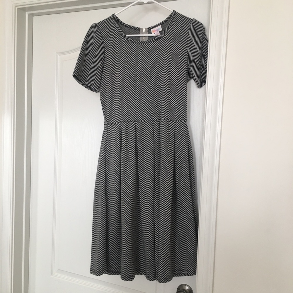 Herringbone black and grey Amelia